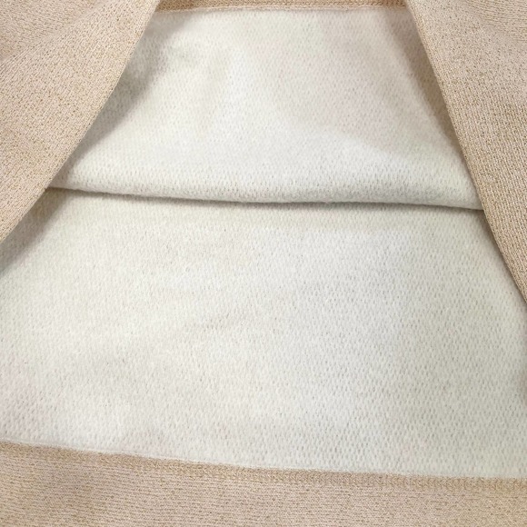 NWOT Loft Gold Pullover Fleece Sweatshirt with Round Neck - Picture 9 of 10